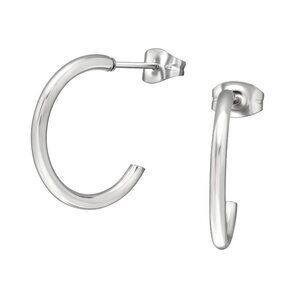 Stainless Steel Huggie Hoop Earrings 15mm